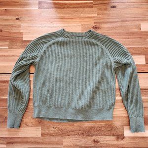 Frank & Oak Organic Cotton Crewneck Sweater Ivy Green Size S